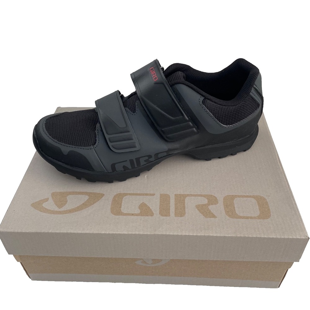 Giro Berm MTB Gravel Cycling Shoes Mens 42 US 9 Dark Shadow Black SPD Spin NEW